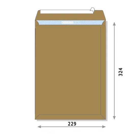 Envelope for A4 papers, peal & seal (230 x  325 mm)