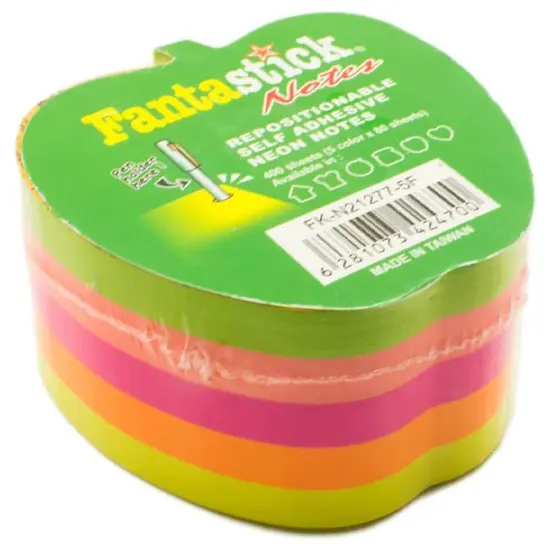 Թերթիկներ նշումների համար, կպչուն, 5 վառ գույներ, 400 թերթիկ