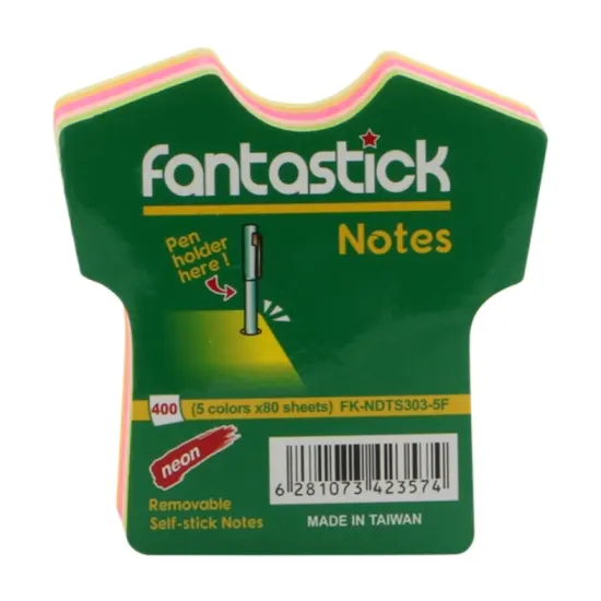 Թերթիկներ նշումների համար, կպչուն, 5 վառ գույներ, 400 թերթիկ