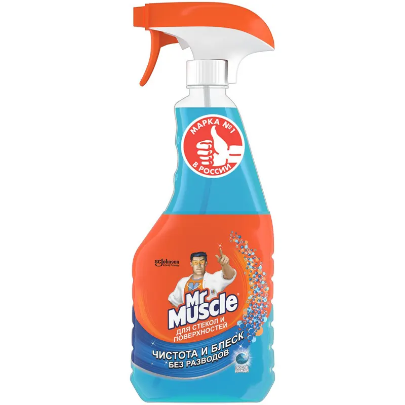 Cleaning liquid for ceramic, plastic, glass surfaces, contains alcohol, with pulverizer, 500 ml