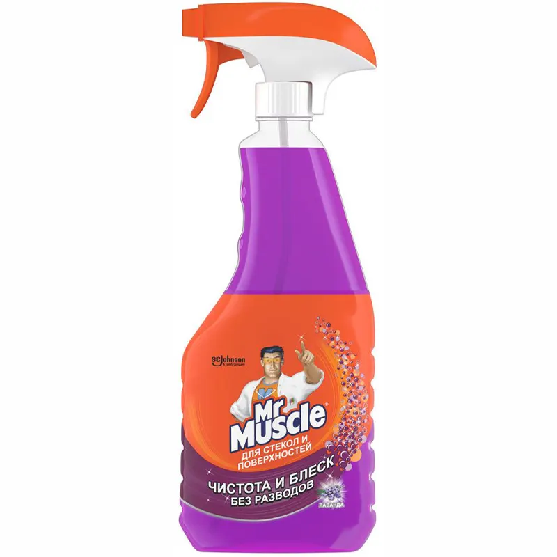 Cleaning liquid for ceramic, plastic, glass surfaces, contains alcohol, with pulverizer, 500 ml