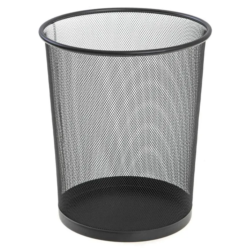 Waste bin with metalic, checked, 8 l, (↑24 cm→23 cm)