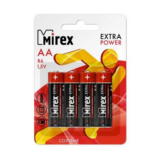 Մարտկոց ցինկ-քլորիդե, երկարաժամկետ օգտագործման, AA, 1.5 Վ, R6 (մատնաչափ), 4 հատ