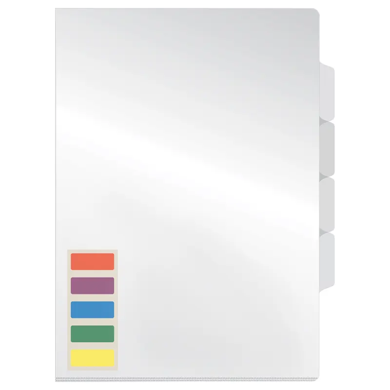 Անկյունակ, պլաստիկ, A4 Ֆորմատի, թափանցիկ, 150 մկմ, 3 բաժին