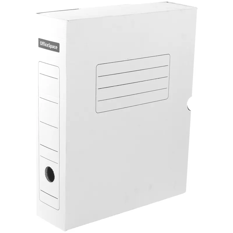 Короб архивный с клапаном из картона, для бумаг размером А4, ширина 75 мм, вместительность 700 листов