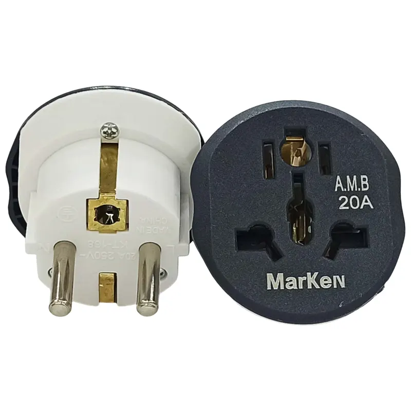 Ունիվերսալ էլեկտրական ադապտեր եվրոպական ստանդարտի էլեկտրական վարդակների համար