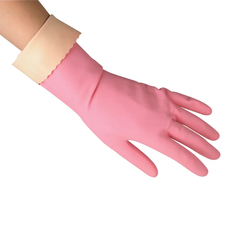 Household gloves, firm rubber with seamy surface for easy use, "Sensitive"