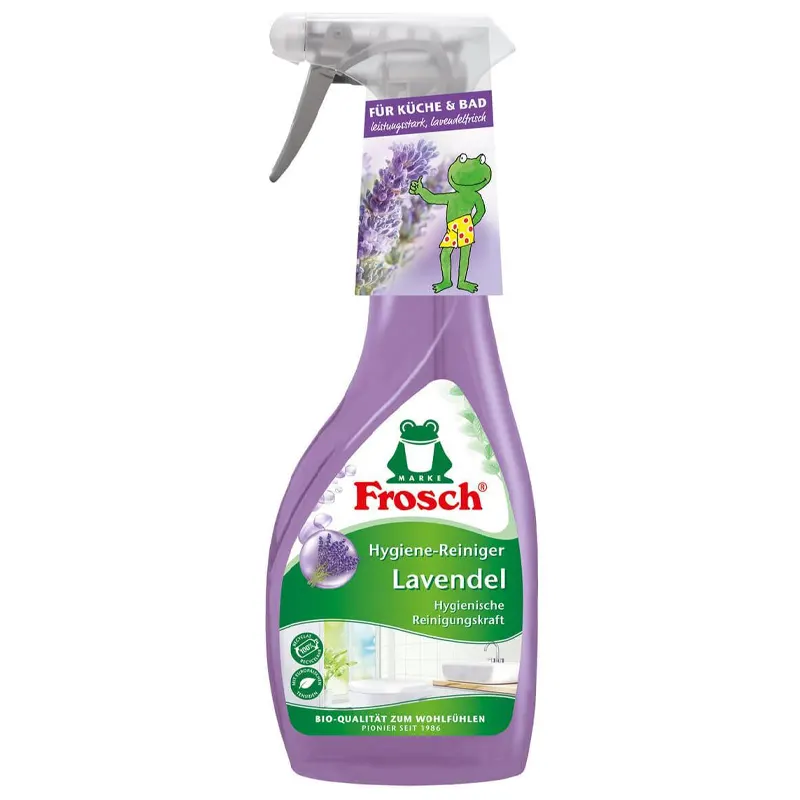 Hygienic cleaning spray Frosch, Lavender, for baths and toilets, 500 ml.