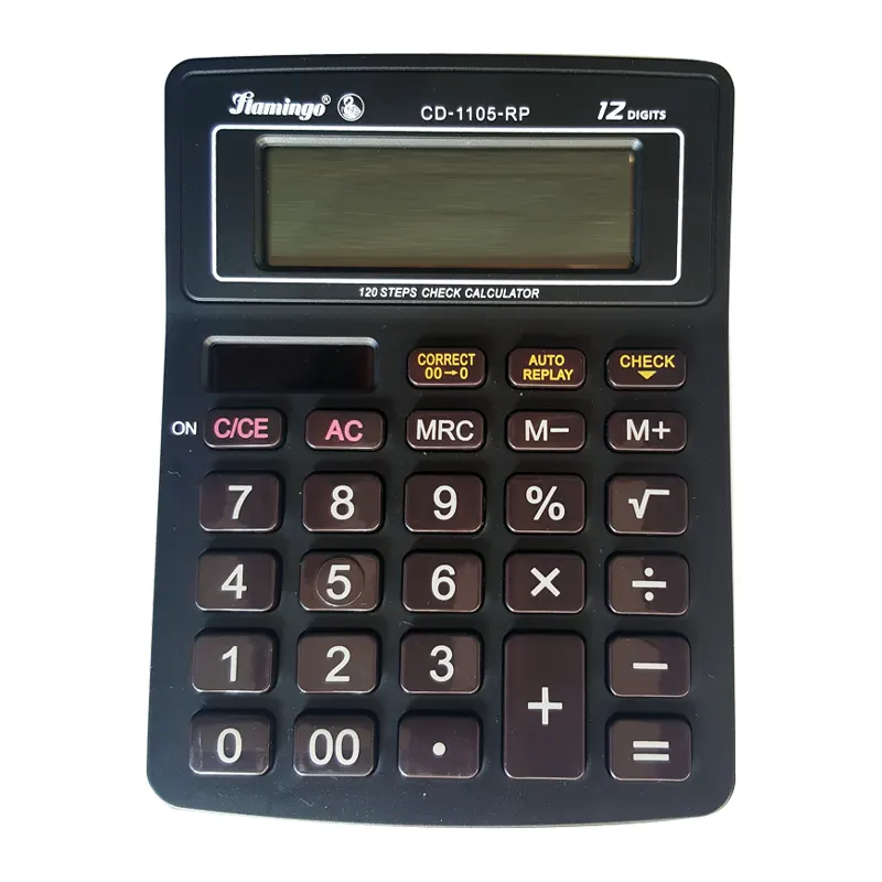 Desktop calculator CD 1105-12, middle size, 12 digits, dual power (9 cm*12 cm).