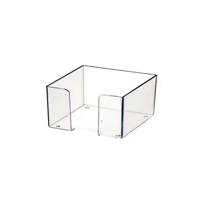 Tray for paper notes, transparent plastic, 9 * 9 * 5 cm.