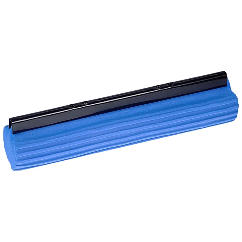 Header for floor cleaning mop, self-squeezing roller, width 27cm, blue