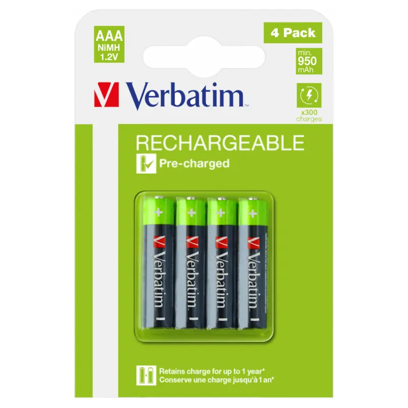 AAA chargable accumulator, 4 pcs