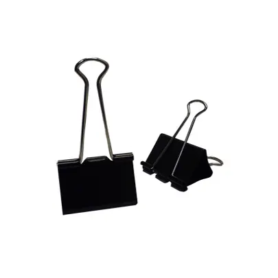 Binder clip, 32mm, efficiently binds from 90 to 120 pages, 12 pieces in a pack