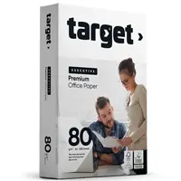 A4 Paper, 80gsm, Target Executive, A+ class. 500 pages, white. 