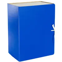 The folder archival of a microcorrugated cardboard on ties, for A4 format papers, width is 150 mm., capacity 1500 sheets, blue.