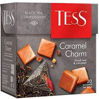 Чай Tess в пакетиках - пирамидках. В упаковке 20 пакетов, Caramel Charm