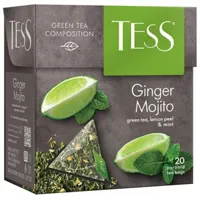 Чай Tess в пакетиках - пирамидках. В упаковке 20 пакетов, Ginger Mojito