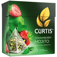 Tea Curtis in pyramid packaging, 20 pieces, Strawberry Mojito.