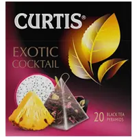 Tea Curtis in pyramid packaging, 20 pieces, Exotic Cocktail.