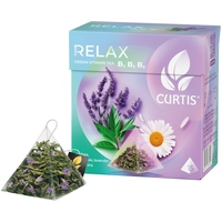 Թեյ Curtis բուրգաձև, փաթեթում 20 հատ, Relax, Green Vitamin Tea B3, B5, B6.