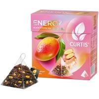 Թեյ Curtis բուրգաձև, փաթեթում 20 հատ, Energy, Black Vitamin tea, B1, B3, B5