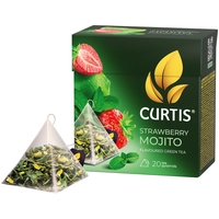 Թեյ Curtis բուրգաձև, փաթեթում 20 հատ, Strawberry Mojito.