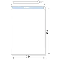 Envelope for A3 + (365 x 440 sm)  papers, white, peal & seal, increased capacity.