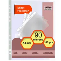 Ֆայլ, պոլիէթիլենային A4 ֆորմատի, 90 միկրոն, թափանցիկ, տուփի մեջ 100 հատ