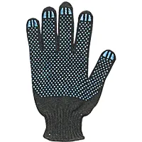 Gloves made of cotton, with one-sided rubber putters, the weight of a pair is 45 grams.