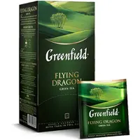 Tea bags, 25 bags per box, Flying Dragon, green.