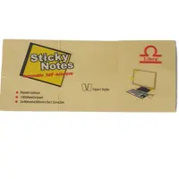 Թերթիկներ նշումների համար, կպչուն, 38մմ x 50մմ, 100 թերթ