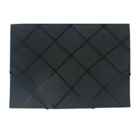 Action case with elastic bands, A4 format, plastic, black