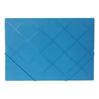 Action case with elastic bands, A4 format, plastic, blue