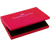 Подушка штемпельная  из прозрачного пластика 8.5cм х 12.5cм, красная