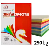 А4 color paper, 80gsm, 250 pages, 10 colors.