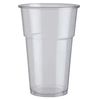 Прозрачный стакан для пива одноразовый, 500 мл. В упаковке 60 штук.