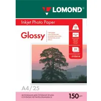 Ֆոտոթուղթ Փայլուն, A4 ֆորմատ, 150 գր, 25 թերթ, Lomond 0102043