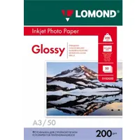 Фотобумага Глянцевая, формат А3, 200 гр., 50 листов, Lomond 0102024