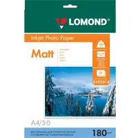 Photo paper, Matt, A4 format, 180 gr., 50 sheets, Lomond 0102014