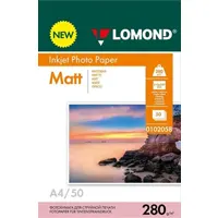 Фотобумага Матовая, формат А4, 280 гр., 50 листов, Lomond 0102058