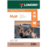 Фотобумага Матовая, формат А3, 230 гр., 50 листов, Lomond 0102156