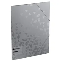 Action case with elastic bands, "Metallic" A4, 600µm, colour - metallic silver