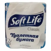 Туалетная бумага 2 слоя, размер листа 9.5*12.5см. В упаковке 4 рулона