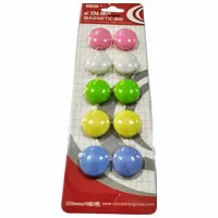 Magnet for boards, 5 colors, 10 pieces, 20mm.