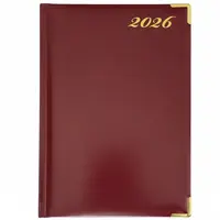 Օրատետր 2026 թ-ի համար A5 ֆորմատի, անգլերեն լեզվով, փափուկ կազմ, մուգ կարմիր