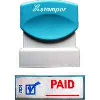 Stamp size 45mm, "PAID"