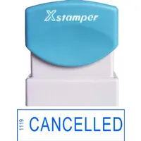 Stamp size 45mm, "CANCELLED"