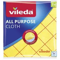 All Purpose Cloth Vileda, 3 pcs. Dry usage for dusting, damp for cleaning and drying.