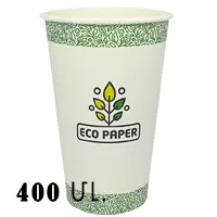 Cup disposable paper, 400 ml, 50 pcs per pack.