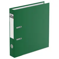 Lever box file with edge protector, finger hole, 2 "D" type rings, A4 size,, 4cm, green.